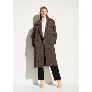Vince Twill Long Brown Wool Alpaca Long Coat Jacket Large- like new (no tags)